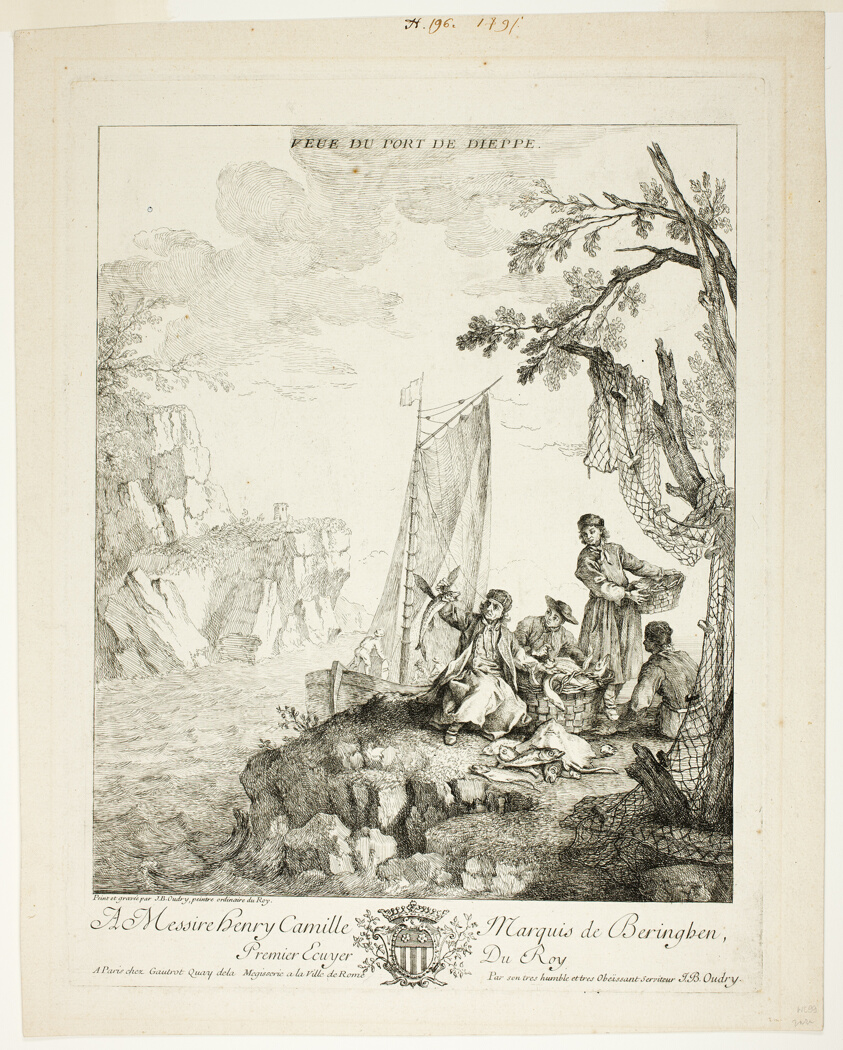 Les Pecheurs ou La Vue du Port de Dieppe (The Fishermen or the view of the port at Dieppe)