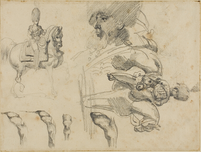 Sketches of Horses, Soldiers, and Hooves