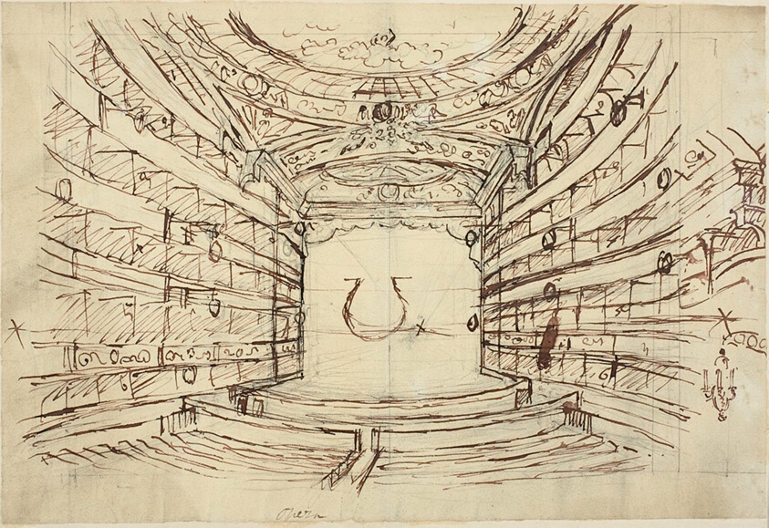 Study for Opera House, from Microcosm of London