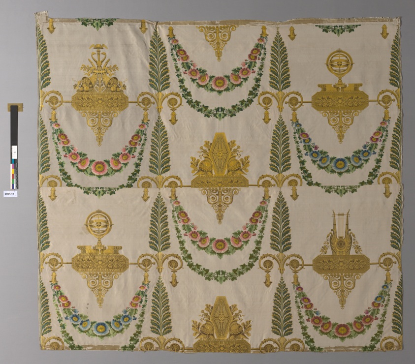 Panel Formerly Part of the Wall Covering in the Deuxième Salon des Grands Appartements of the Palais de Meudon (Château Neuf) (Empire style)