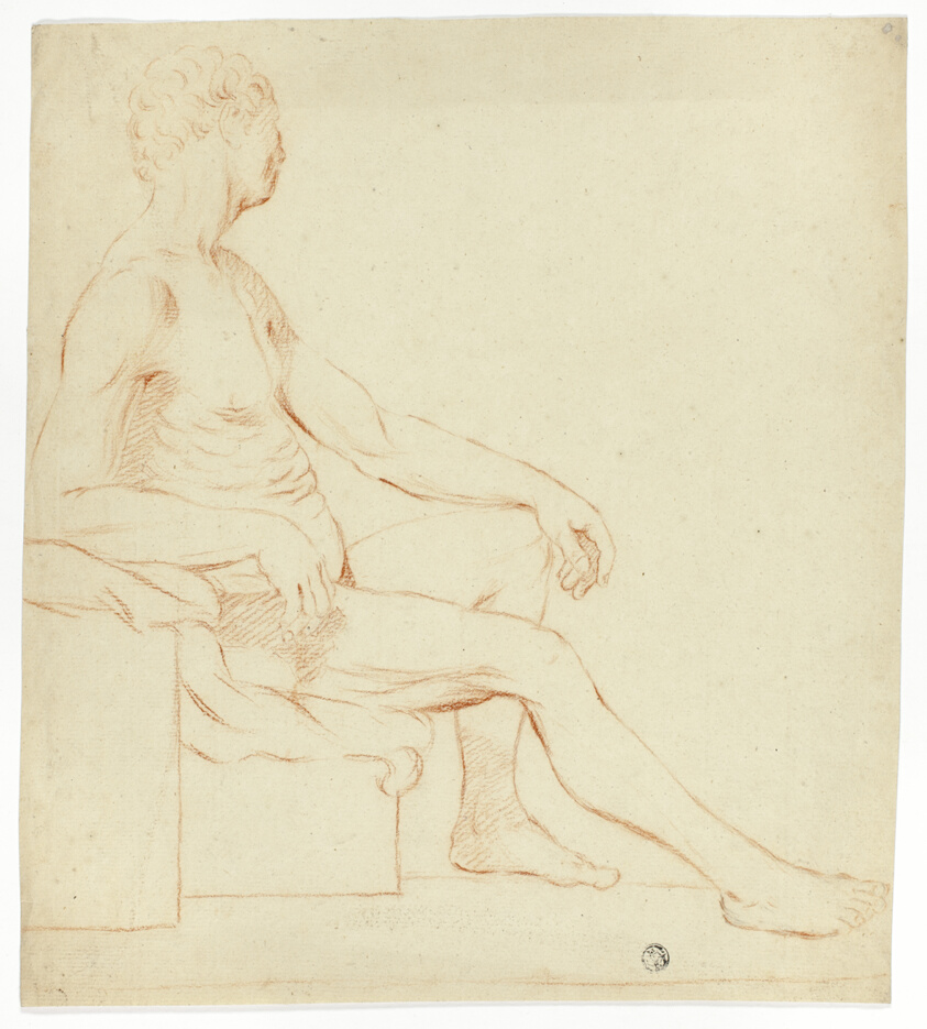 Seated Academic Male Nude