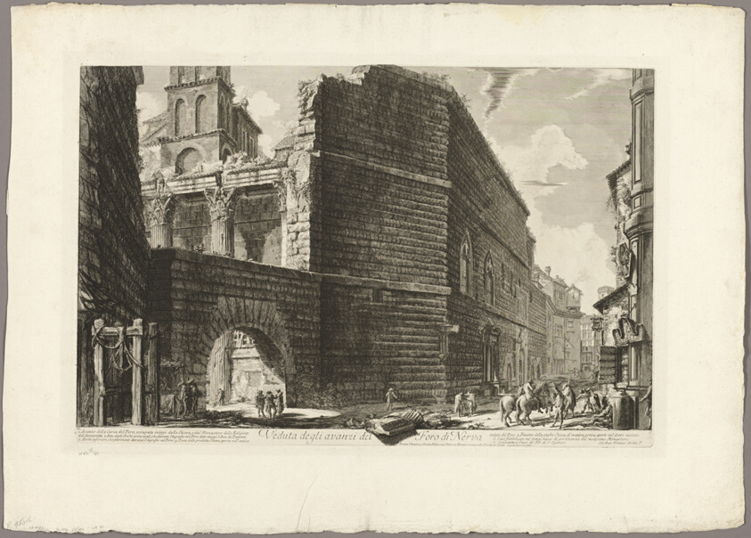 View of the Remains of the Forum of Nerva, from Views of Rome