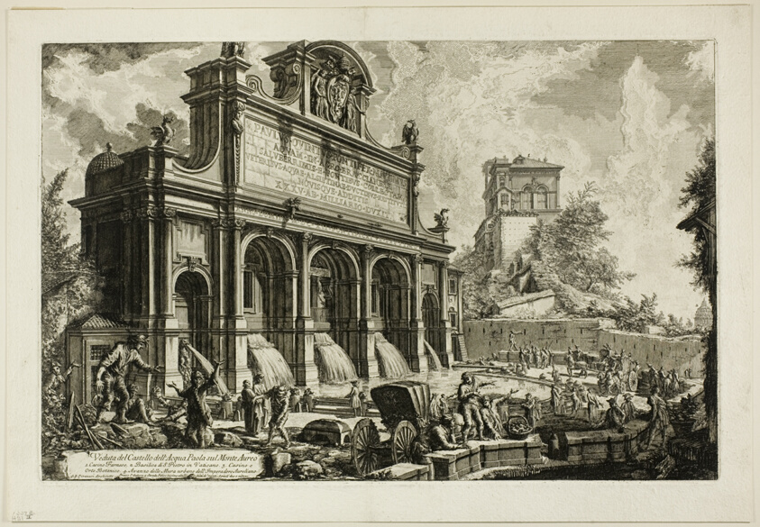 View of the Fountainhead of the Acqua Paola on Monte Aureo, from Views of Rome