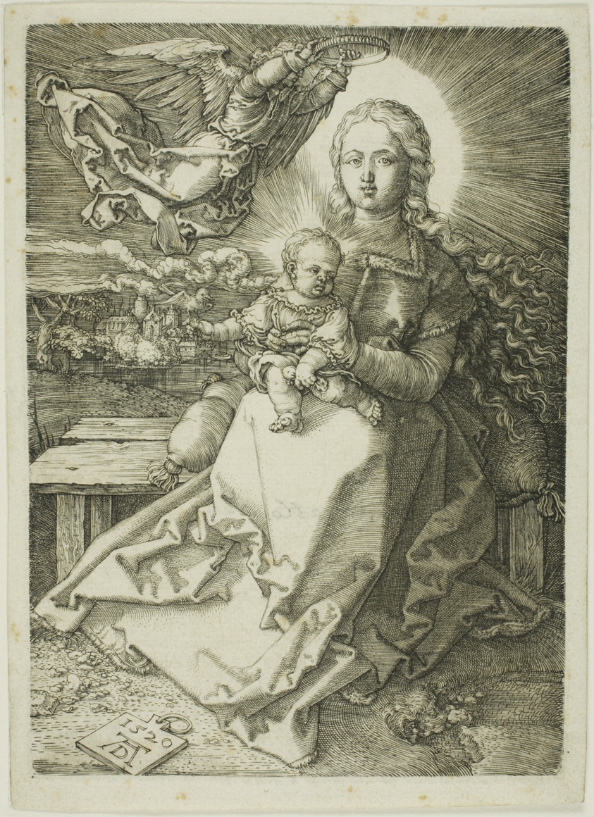 Madonna Crowned by One Angel