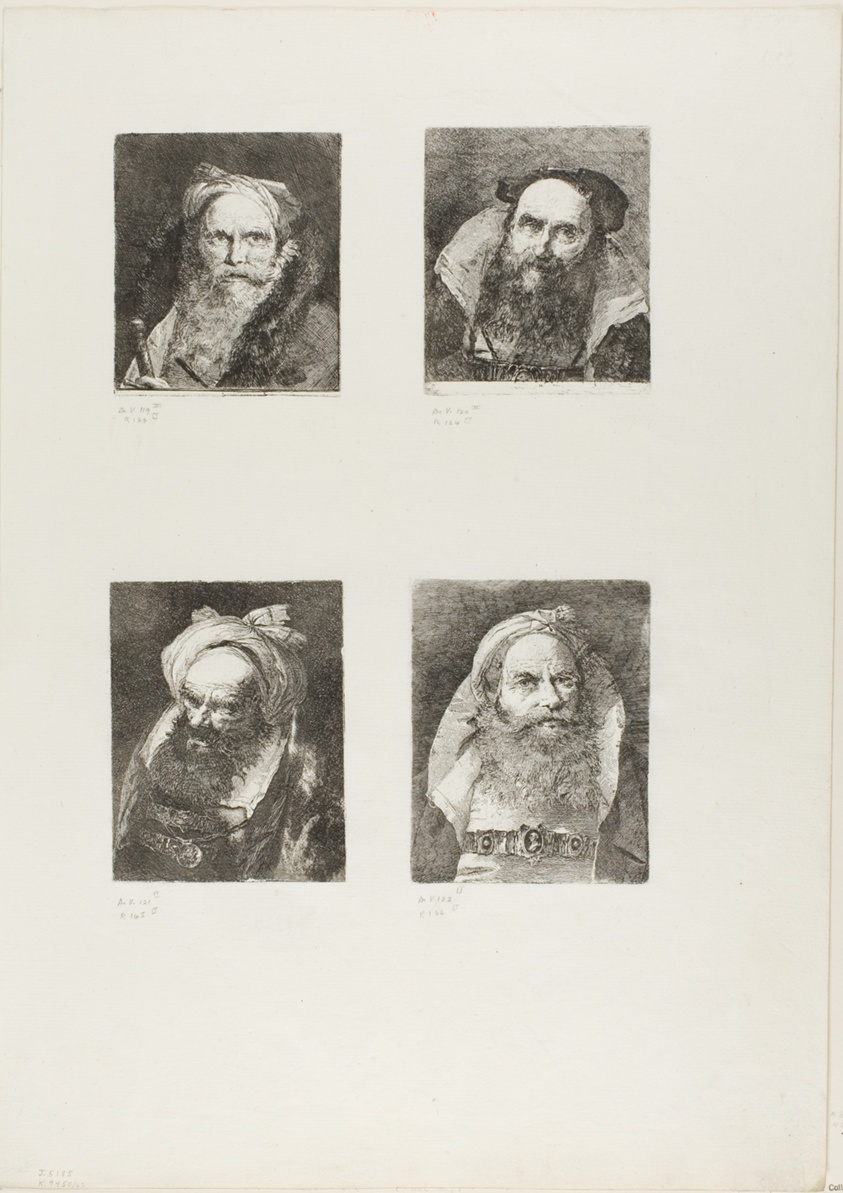 Old Man with a Sword, Smiling Old Man, Old Man with a Turban, Old Man with a Small Turban