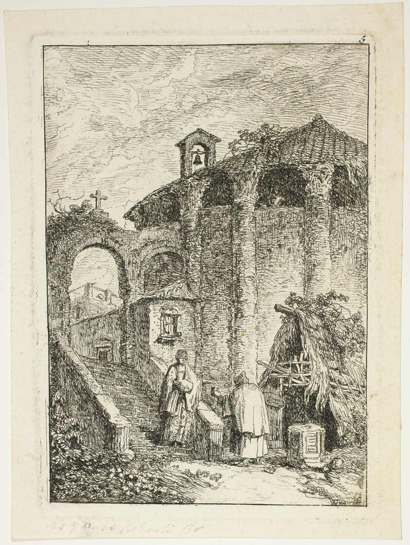 Ancient Temple, plate five from Les Soirées de Rome