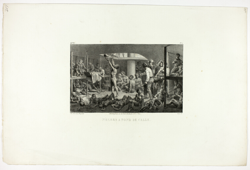Negroes in the Ship's Hold, plate one from Customs and traditions of the Negroes, volume 4 of Voyage pittoresque dans le Brésil
