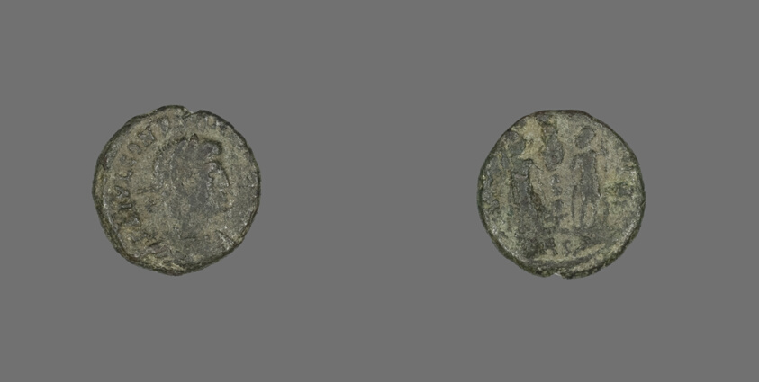 Coin Portraying Emperor Constans or Emperor Constantius II