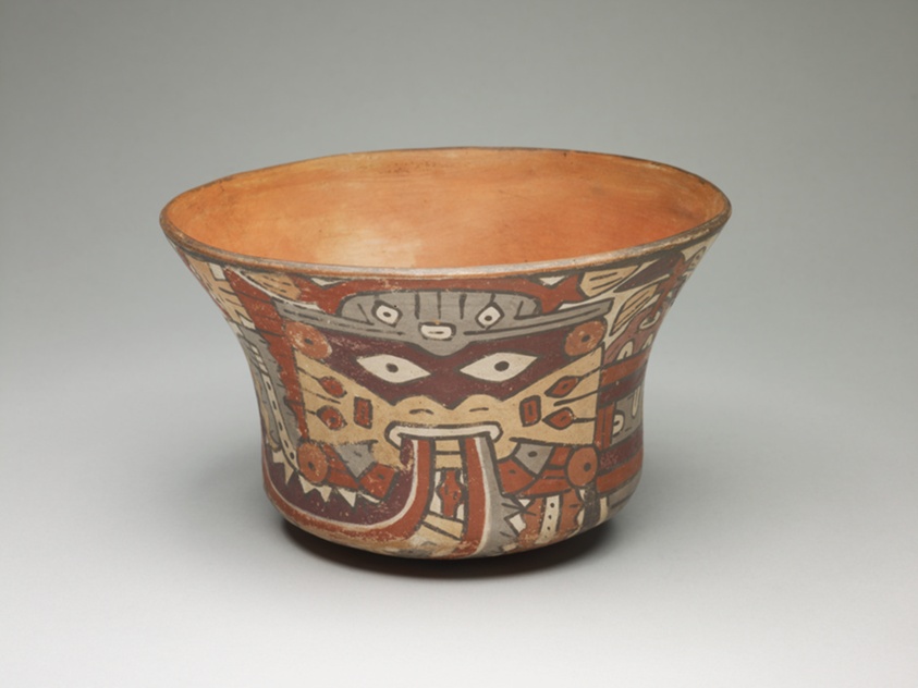 Small Bowl Depicting Costumed Ritual Performer
