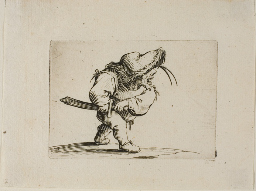 Man Preparing to Draw his Sword, from Varie Figure Gobbi