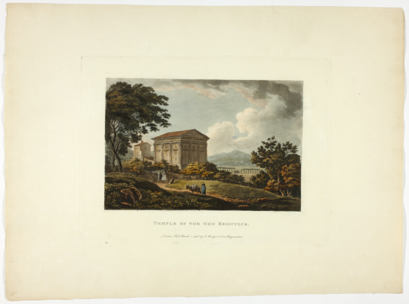 Temple of the God Rediculus, plate five from A Select Collection of Views and Ruins in Rome and its Vicinity Temple of the God Rediculus, plate five from A Select Collection of Views and Ruins in Rome and its Vicinity