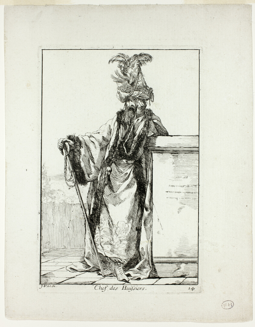 Chef des Huissiers, plate fourteen from Caravanne du Sultan à la Mecque
