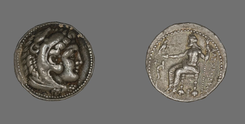 Tetradrachm (Coin) Depicting the Hero Herakles with the Features of Alexander the Great