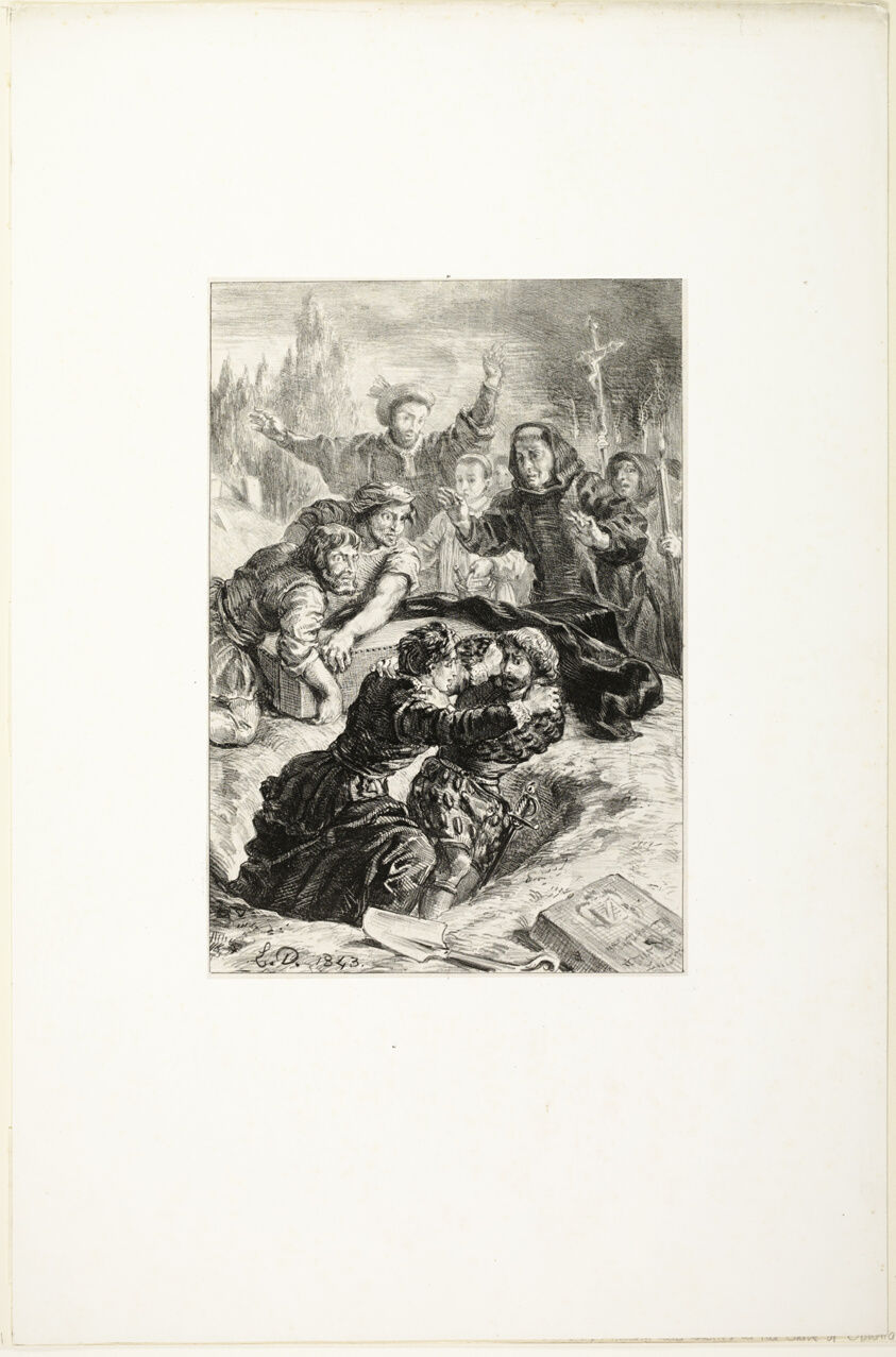 Hamlet and Laertes in Ophelia's Grave