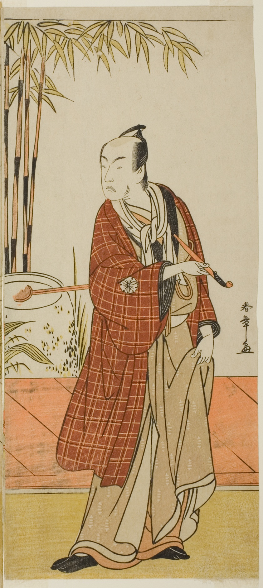 The Actor Matsumoto Koshiro IV as Honcho-maru Tsunagoro (?) in the Play Hono Nitta Daimyojin (?), Performed at the Morita Theater (?) in the Seventh Month, 1777 (?)