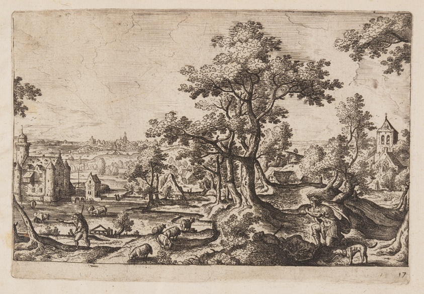 Plate 17, from Landscapes with Scenes from the Old and New Testament and Ovid’s Metamorphoses