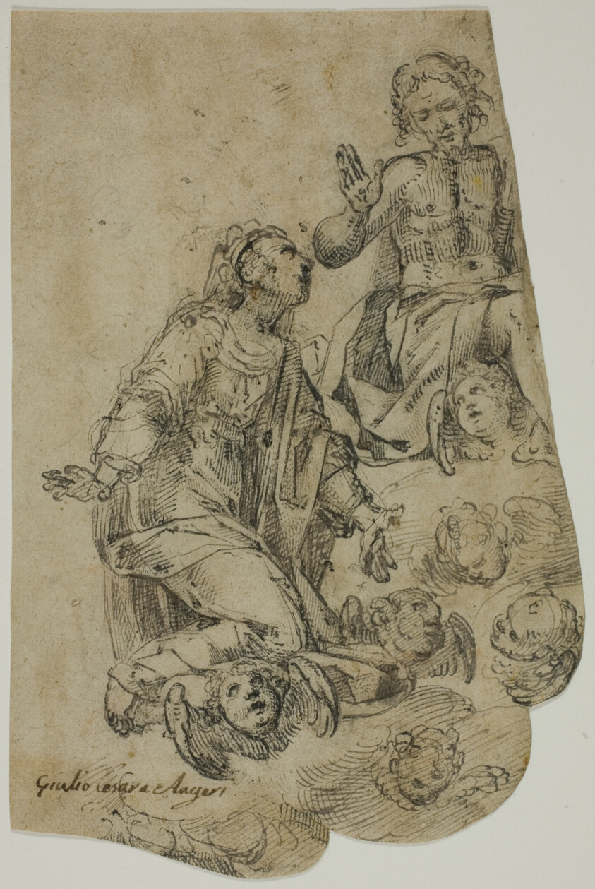 Christ in Glory with Kneeling Virgin