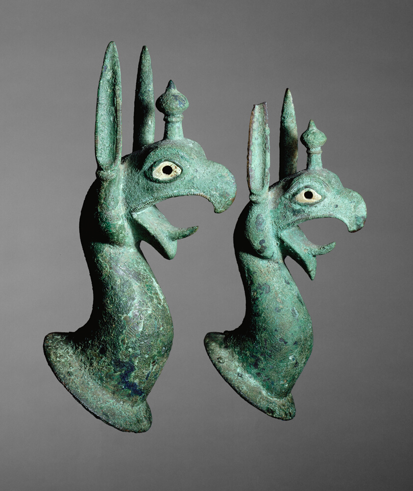 Pair of Protomes Depicting the Forepart of a Griffin