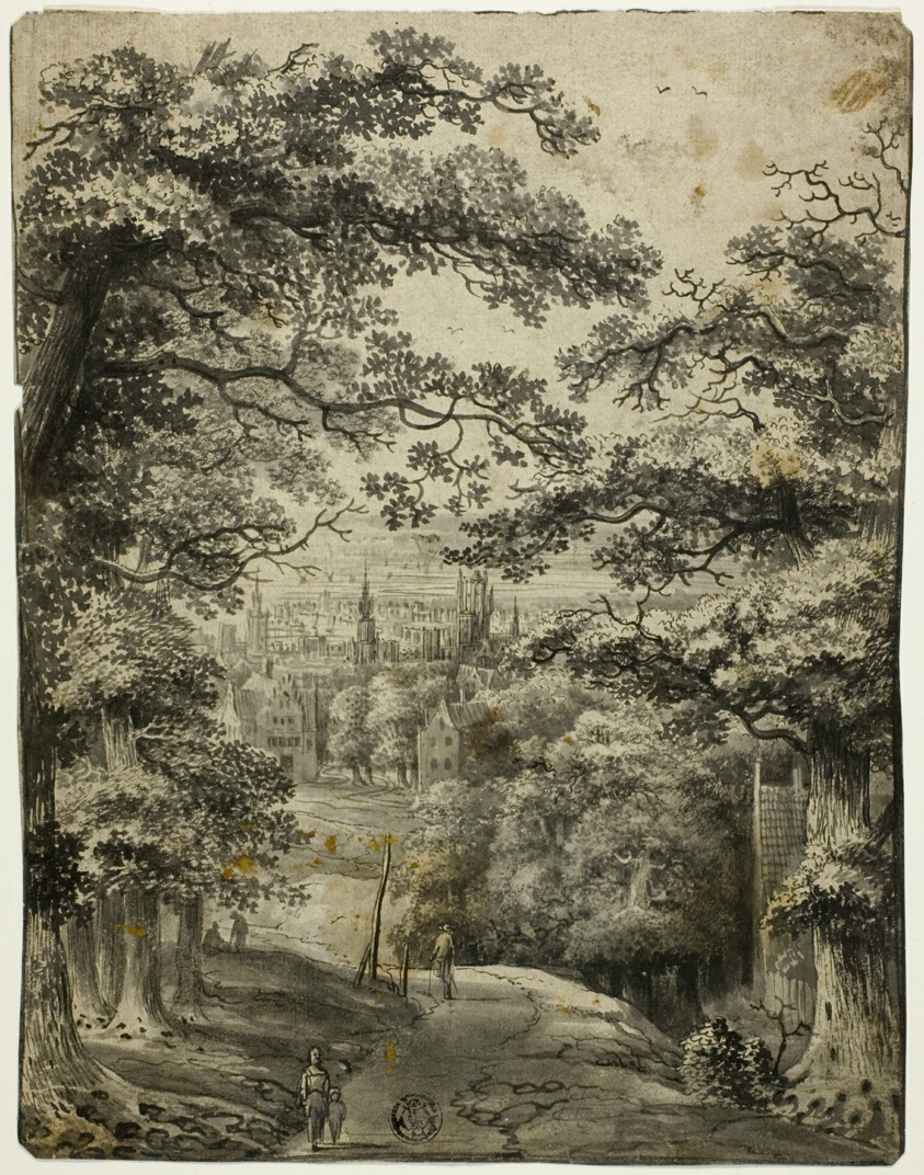 View of City from Road on Hill