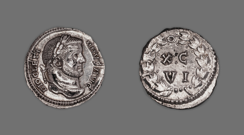 Argenteus (Coin) Portraying Emperor Diocletian