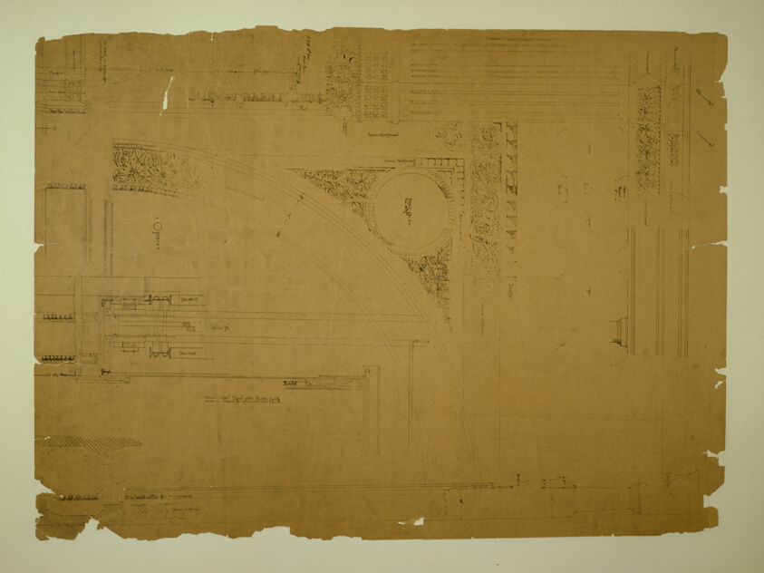 Auditorium Building, Chicago, Illinois, Plaster Details with Electric Lights