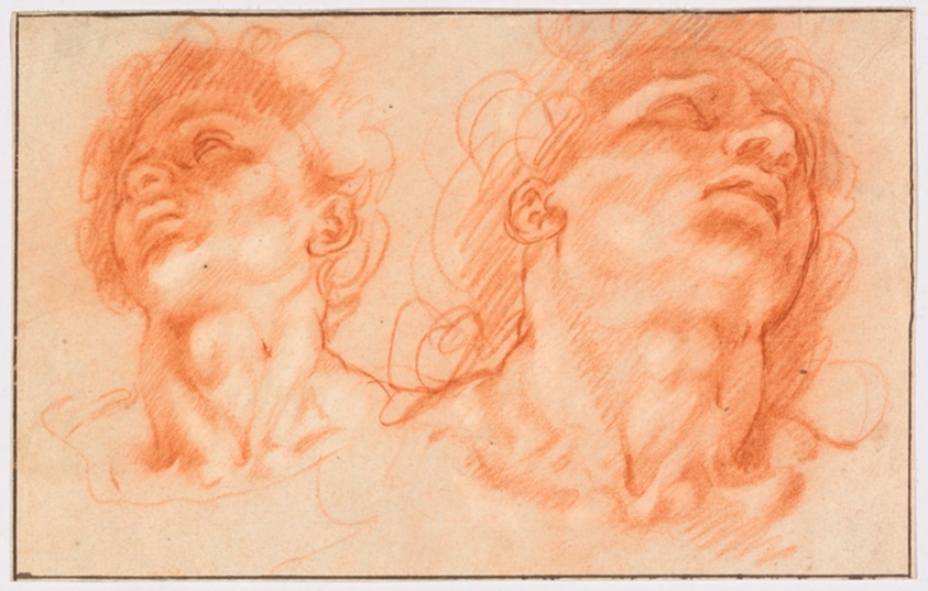 Two Male Heads after the Antique, the Sons of Laocoön