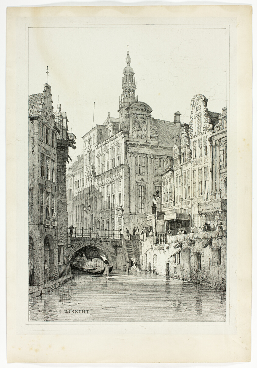 Hotel de Ville, Utrecht, from Facsimiles of Sketches made in Flanders and Germany