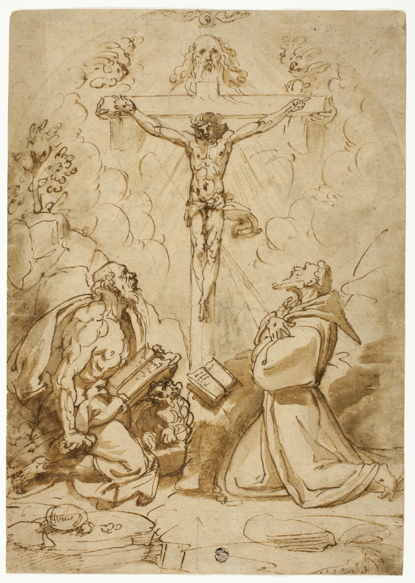 Saints Jerome and Francis of Assisi Adoring the Trinity