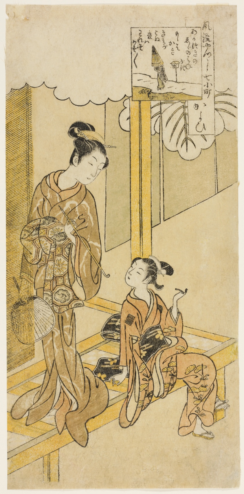 Visiting (Kayoi), from the series "The Seven Fashionable Aspects of Komachi (Furyu yatsushi nana Komachi)"