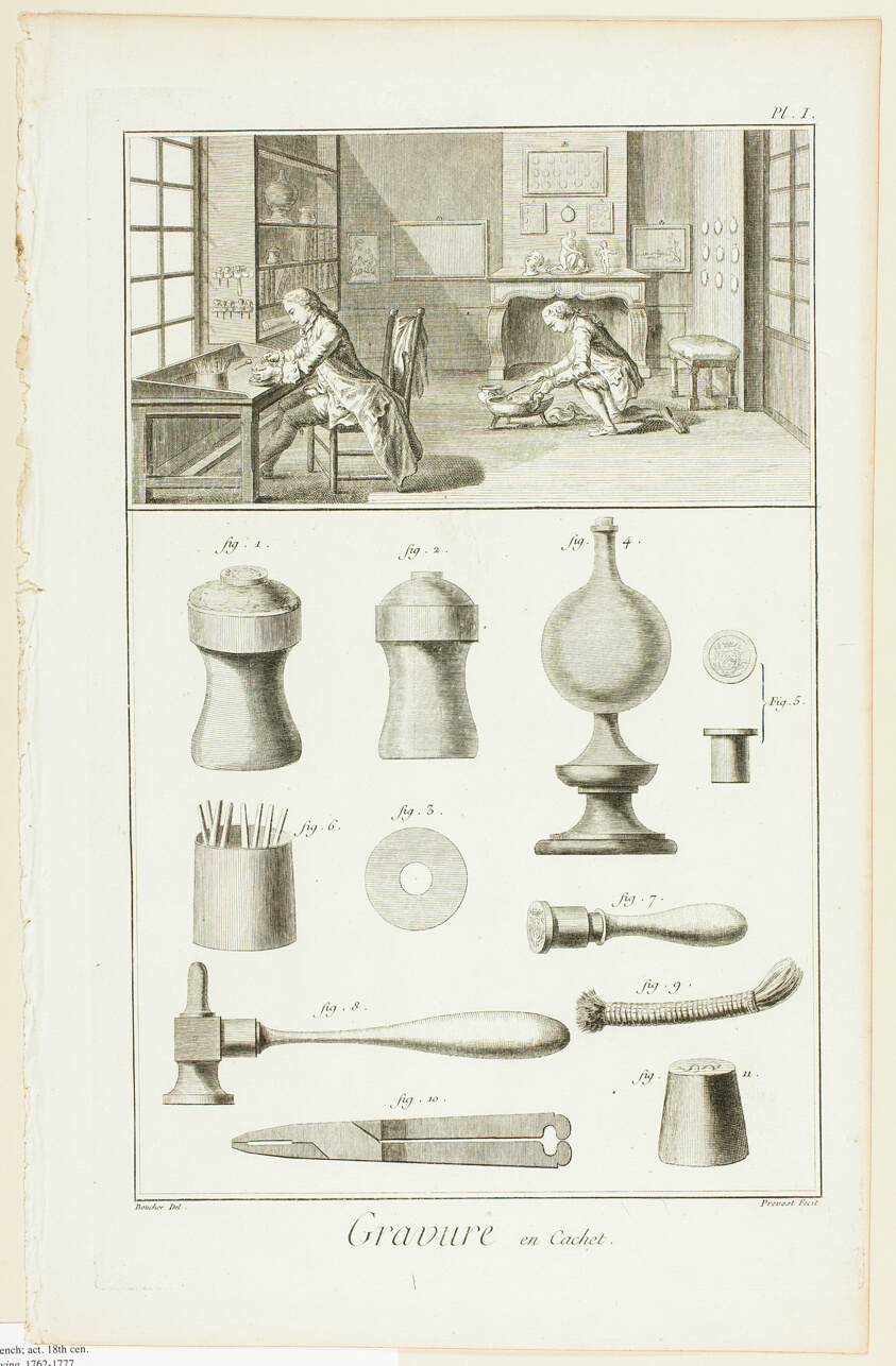 Seal Engraving, from Encyclopédie