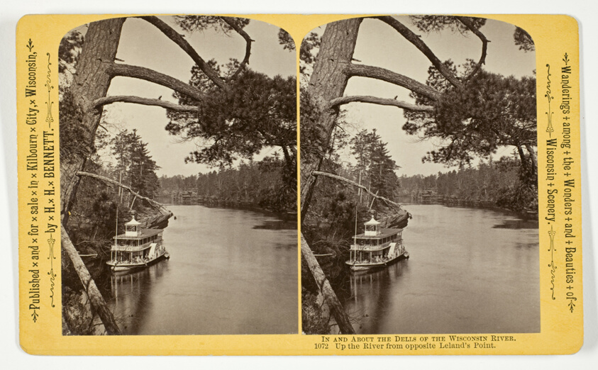 Up the River from opposite Leland's Point, No. 1072 from the series "In and About the Dells of the Wisconsin River"