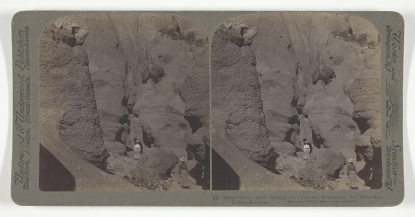 Labyrinthine ways through the Lava ash formations, Red Mountain Crater, Arizona, No. 6 from the series "Notes of Travel"