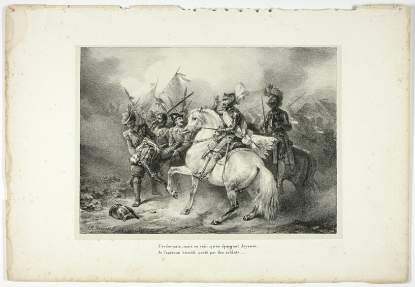 The Death of the Duke of Joyeuse, plate five from La Henriade