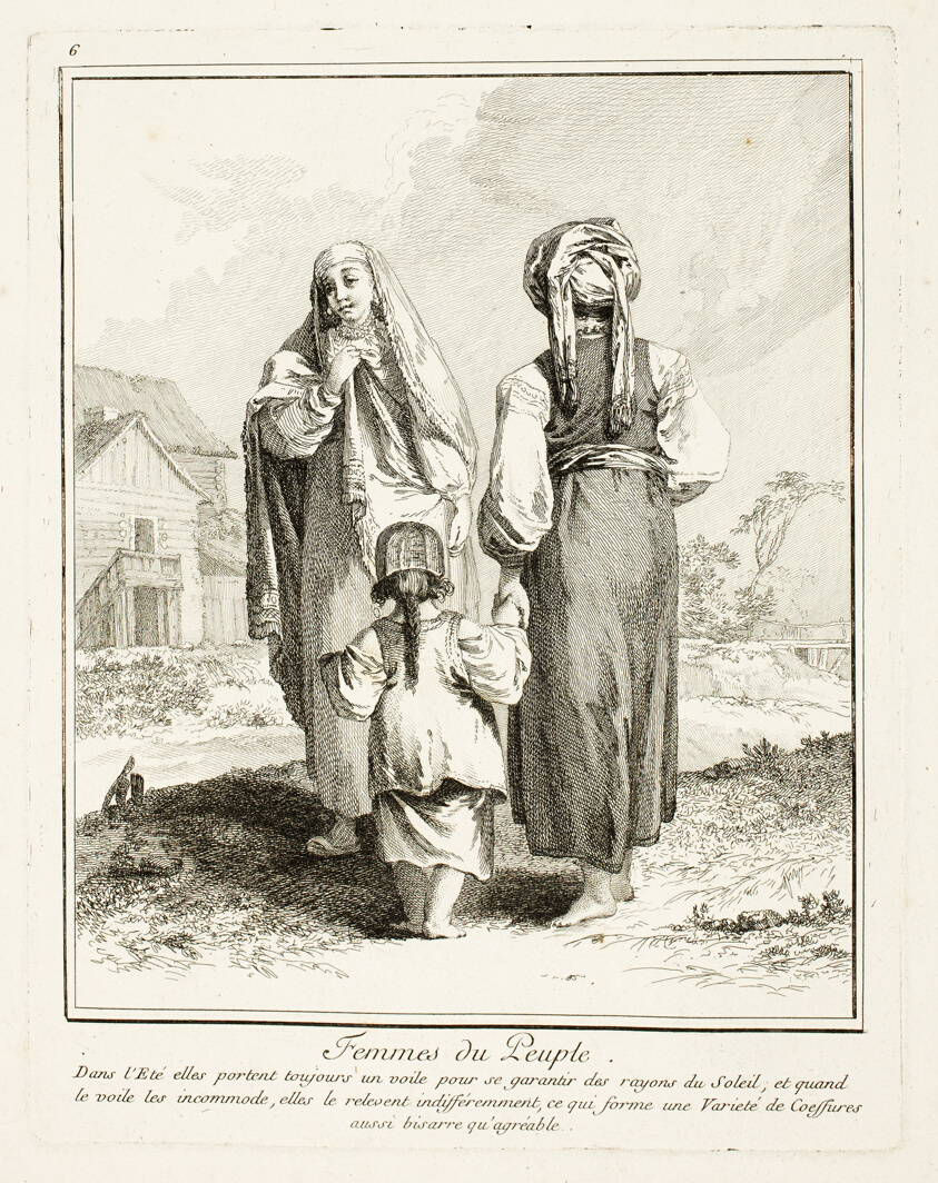 Femmes du Peuple (Women of the People, plate six from Divers Habillements des Peuples du Nord)