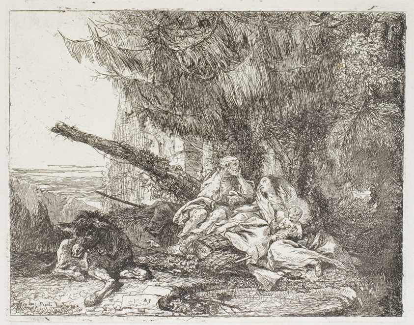 The Holy Family Resting in a Wood, plate 23 from The Flight into Egypt