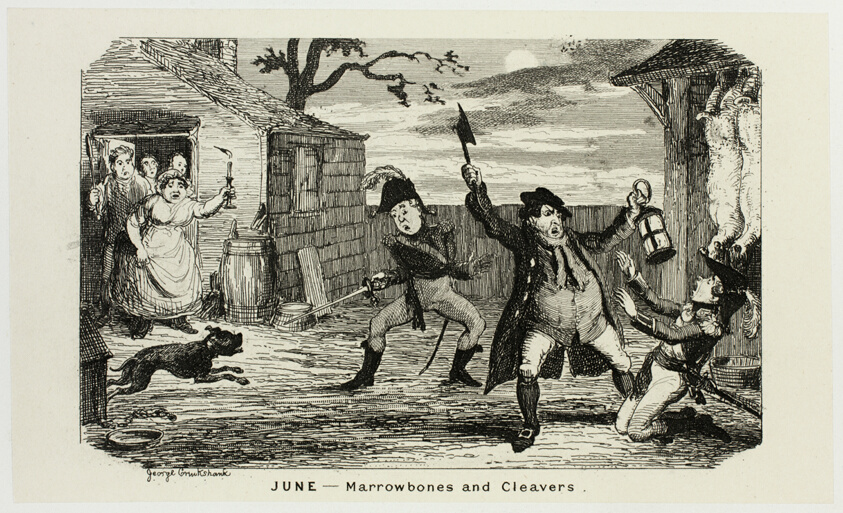 June - Marrowbones and Cleavers from George Cruikshank's Steel Etchings to The Comic Almanacks: 1835-1853