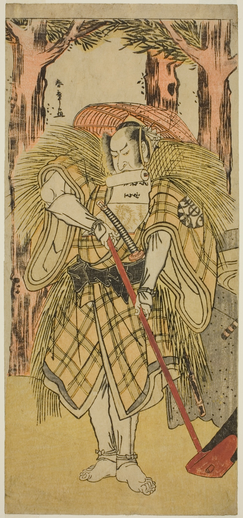 The Actor Nakamura Nakazo I as Hakamadare Yasusuke or Watanabe no Tsuna (?) in the Play Shintenno Tonoi no Kisewata (?), Performed at the Nakamura Theater (?) in the Eleventh Month, 1781 (?)