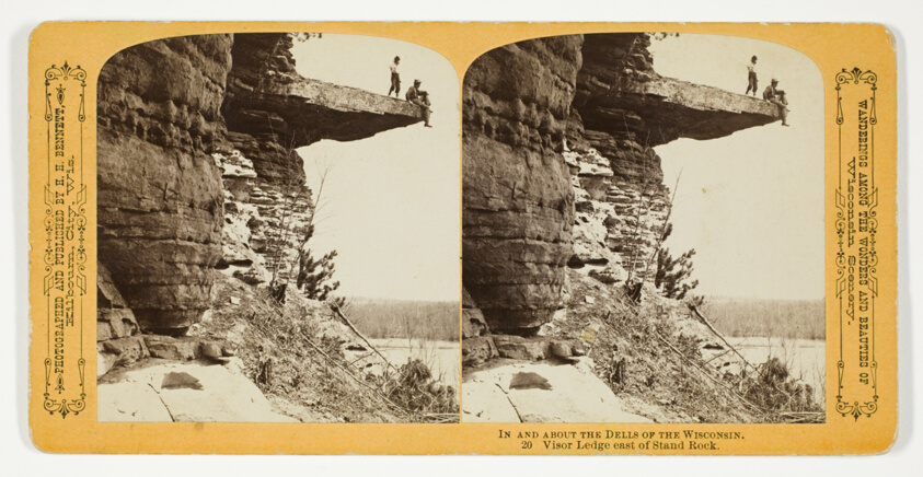 Visor Ledge east of Stand Rock, No. 20 from the series "In and About the Dells of the Wisconsin River"