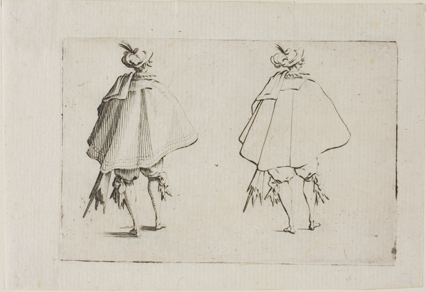 The Gentleman with a Large Coat, Seen from the Back, from The Caprices