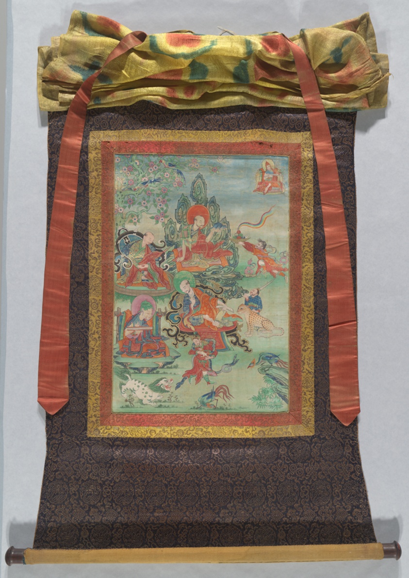 Painted Banner (Thangka) from a Set of Seven Portraying the Sixteen Arhats (Elders), Early Disciples of the Historical Buddha Shakyamuni