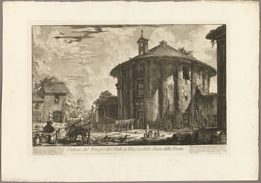 View of the Temple of Cybele in the Piazza of the Bocca della Verità, from Views of Rome
