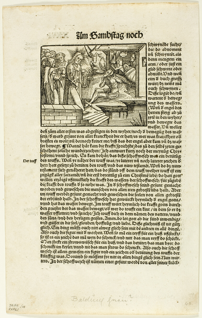 Illustration from Das Buch der Evangelien, plate eighteen from Woodcuts from Books of the XVI Century