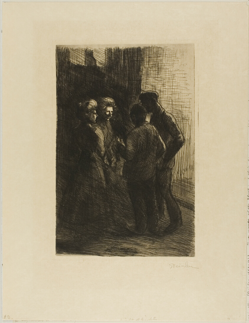Two Women of the Street and Their Companions