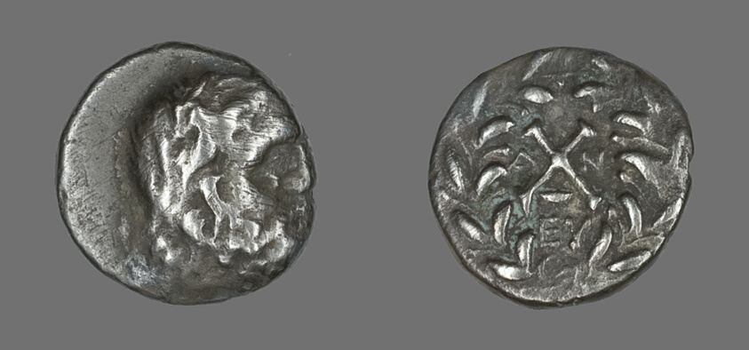 Hemidrachm (Coin) Depicting the God Zeus Amarios