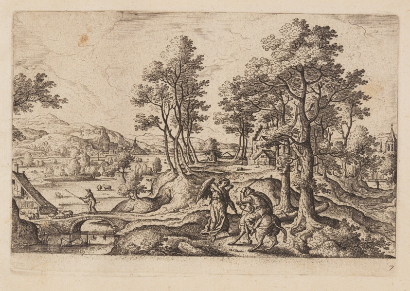 Plate 7, from Landscapes with Scenes from the Old and New Testament and Ovid’s Metamorphoses