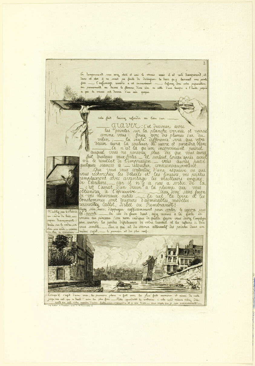 Page two, from Letter on the Elements of Etching