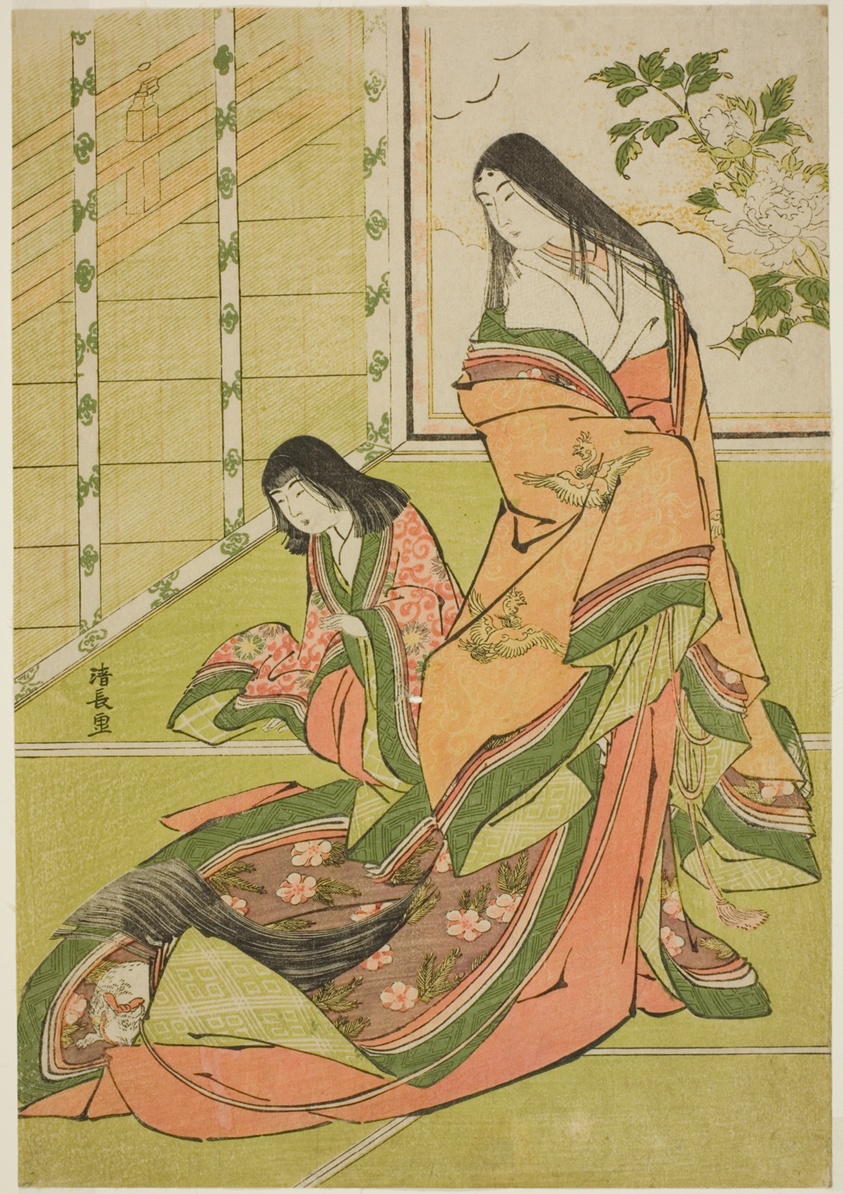 The Third Princess and Her Kitten, from an untitled series of court ladies