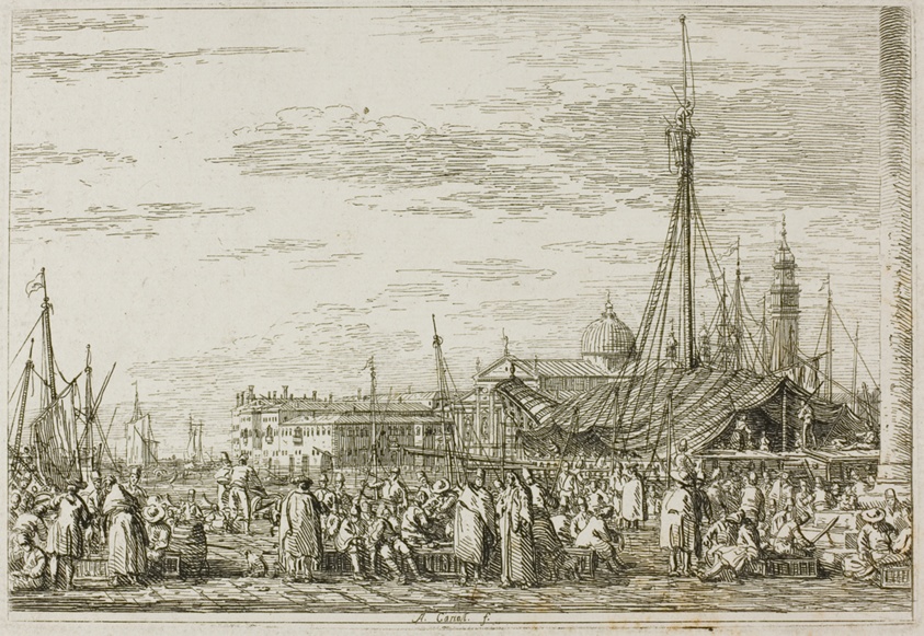 The Market on the Molo, from Vedute