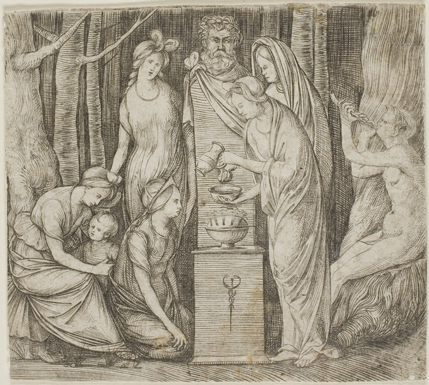 Sacrifice to Priapus, the smaller plate
