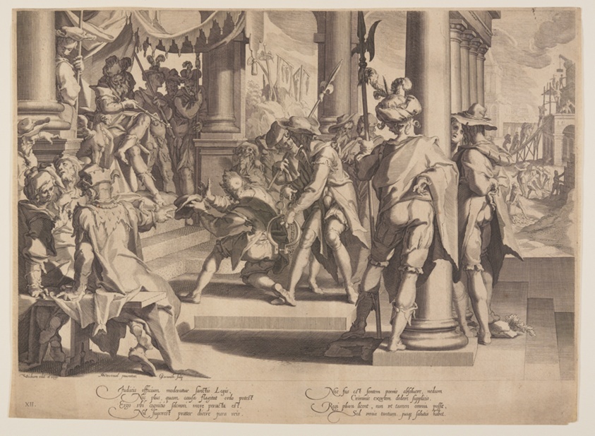 Allegory of Justice, Sanctity of Law, plate 12 from Thrones of Justice (Thronus Iustitiae)